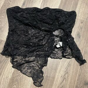 SHEIN black lace shirt